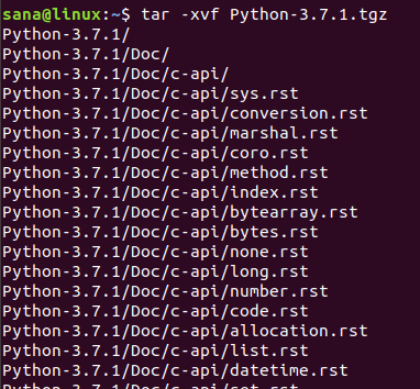 Распаковка архива Python
