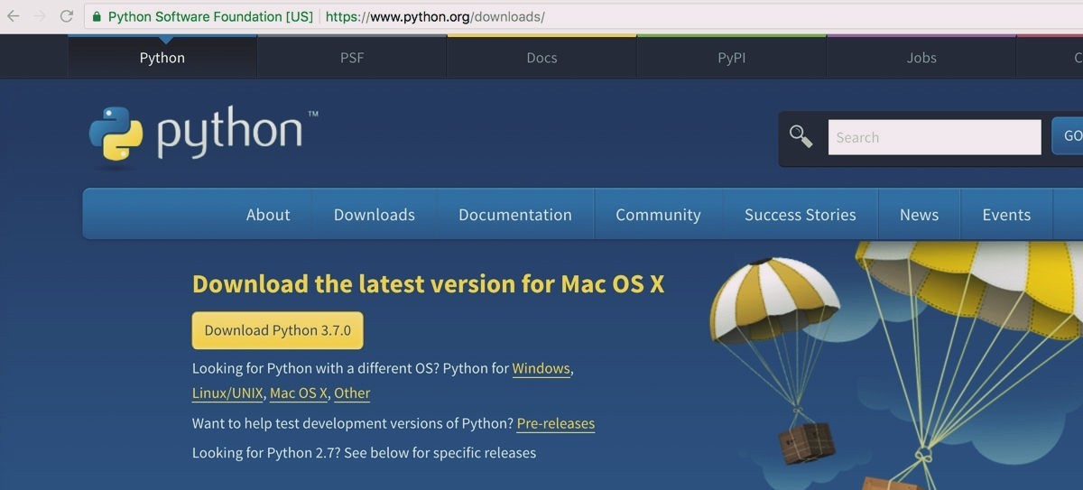 скачать python 3 для mac oc x