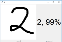 Распознавание рукописных цифр на Python + GUI Image