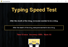 Программа на Python для проверки скорости набора текста Программа на Python для проверки скорости набора текста