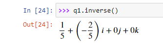 inverse(-)Возвращает обратный кватернион